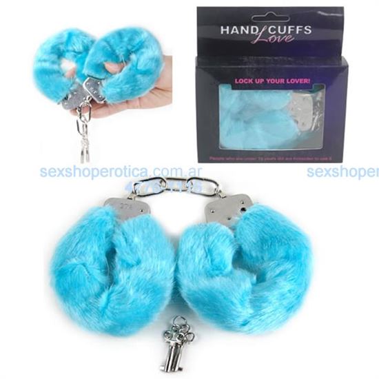 Esposas de metal con cubierta de peluche suave